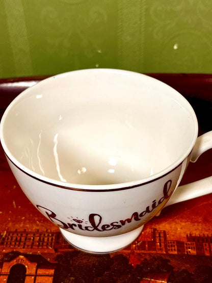 Bride Squad “Bridesmaid” Fine China Oversized Mug – 4.5"