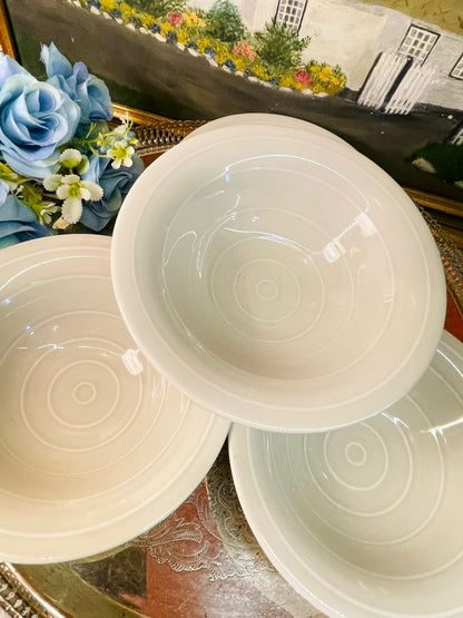 Vintage IKEA White Ceramic bowls – 6in, 4 Pieces