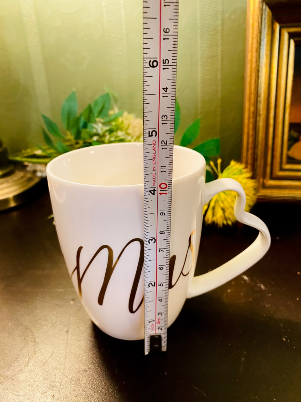 Mrs Heart Handle Ceramic Mug 5 Inch Wedding Gift Cup