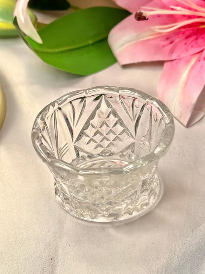 Vintage Clear Crystal Mini Bowl – Approx. 3.5 Inch