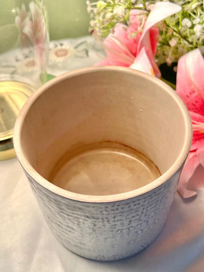 Grey Textured Ceramic Planter – Approx. 5 Inch