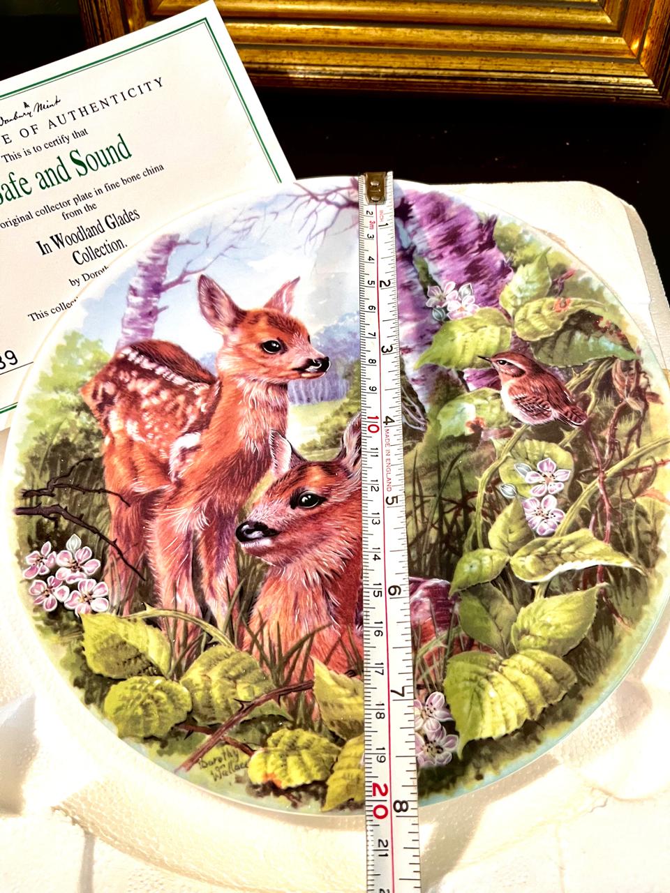 Wedgwood Boxed Decorative Plate Danbury Mint Woodland Glades Fawn Plate 20 cm