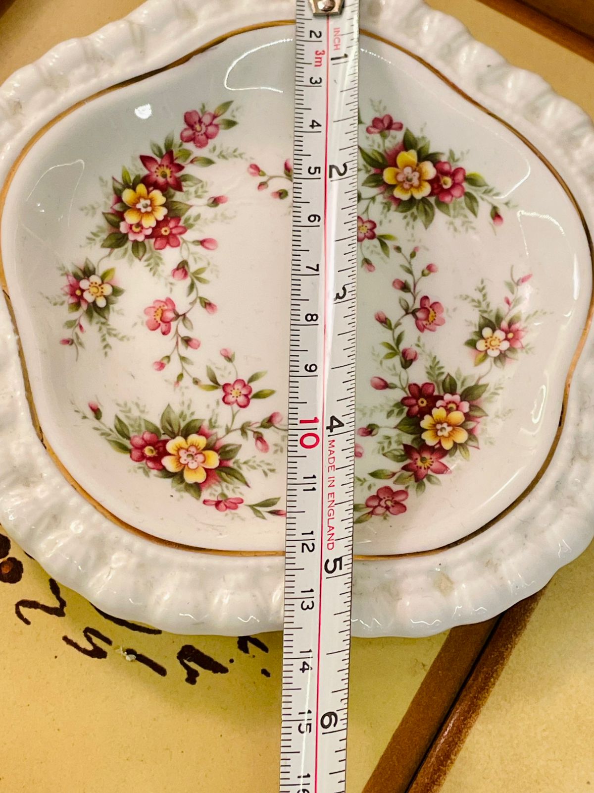 Elizabethan “Caprice” Fine Bone China Trinket Dish – Vintage Floral Plate