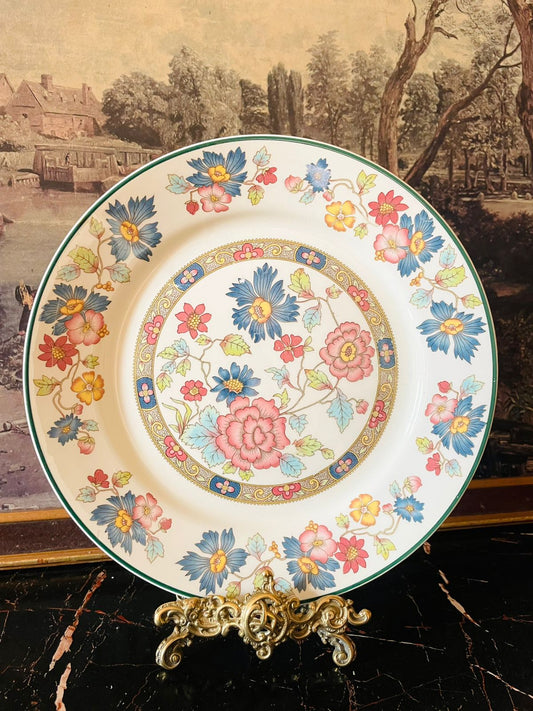 Myott Orient plate, Dynasty Collection Staffordshire, vintage floral plate England, Myott Staffordshire pottery, oriental flower china, collectible English dinnerware, vintage dining decor, rare thrift finds UK, heritage English crockery, floral vintage collection