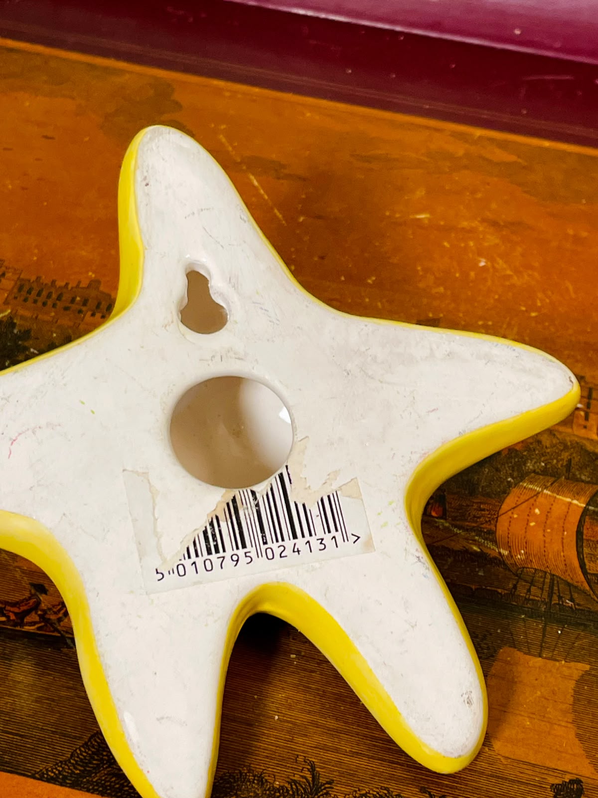 Yellow Starfish Wall Plaque – 6 Inch