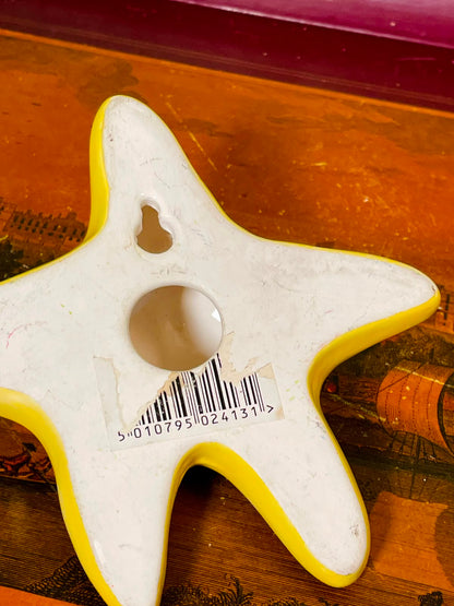 Yellow Starfish Wall Plaque – 6 Inch