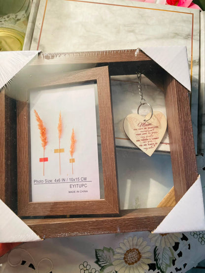 Mum Heart Photo Frame Brown 4x6 in / 10x15 cm