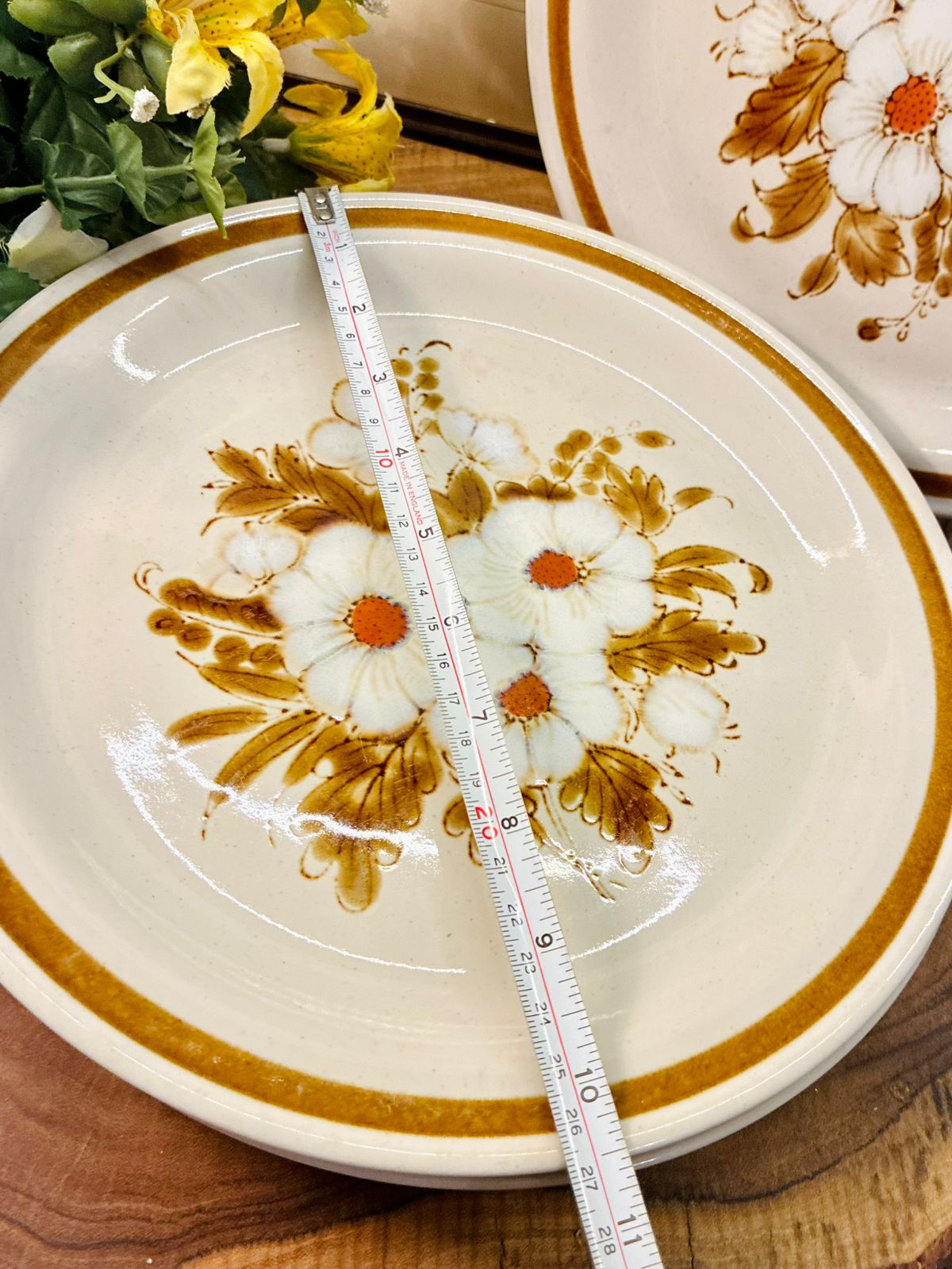 Mountain Wood Dried Flowers Dinner Plates Set of 4