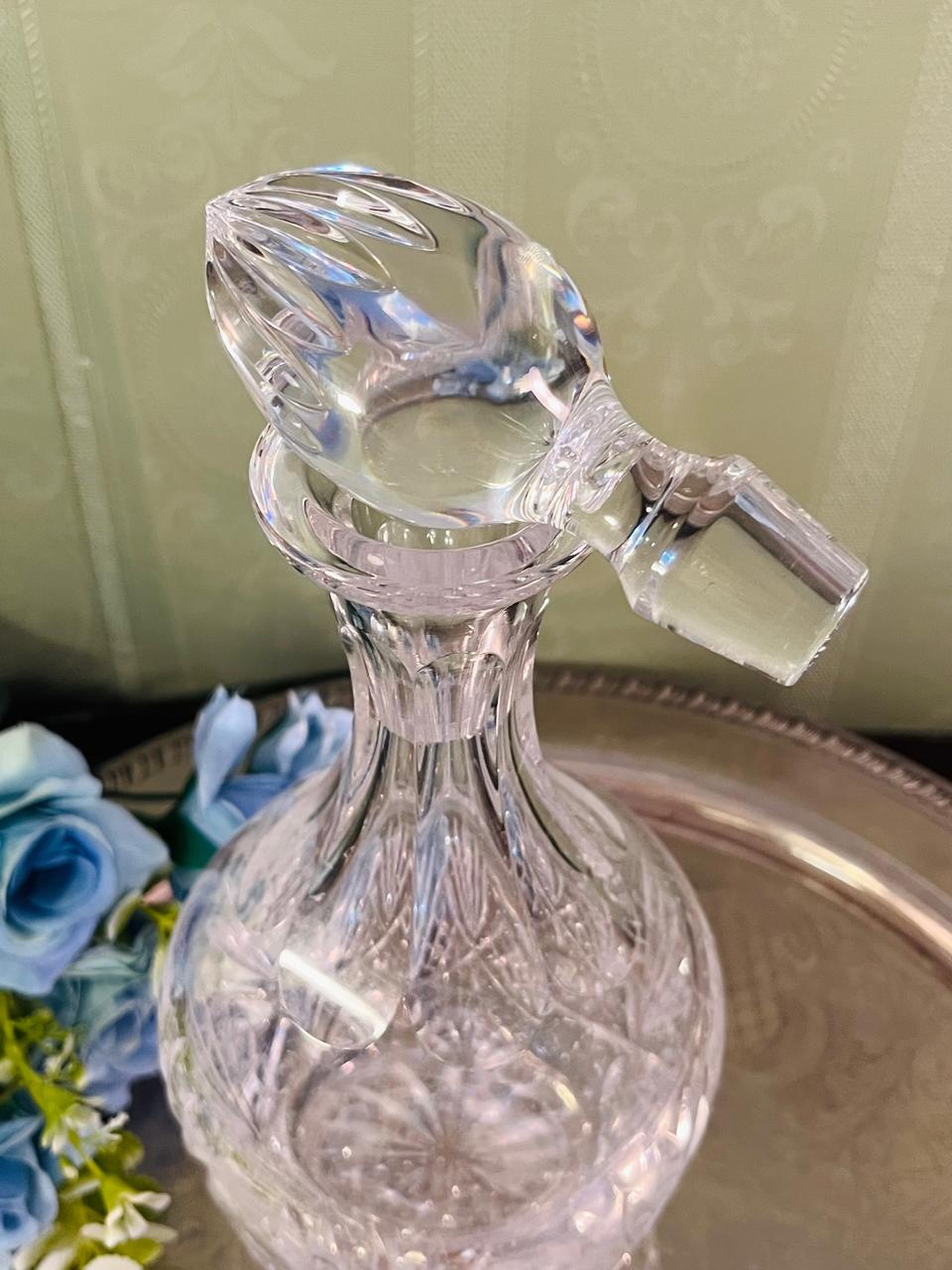Vintage Cut Crystal Decanter 30 cm Flame Stopper