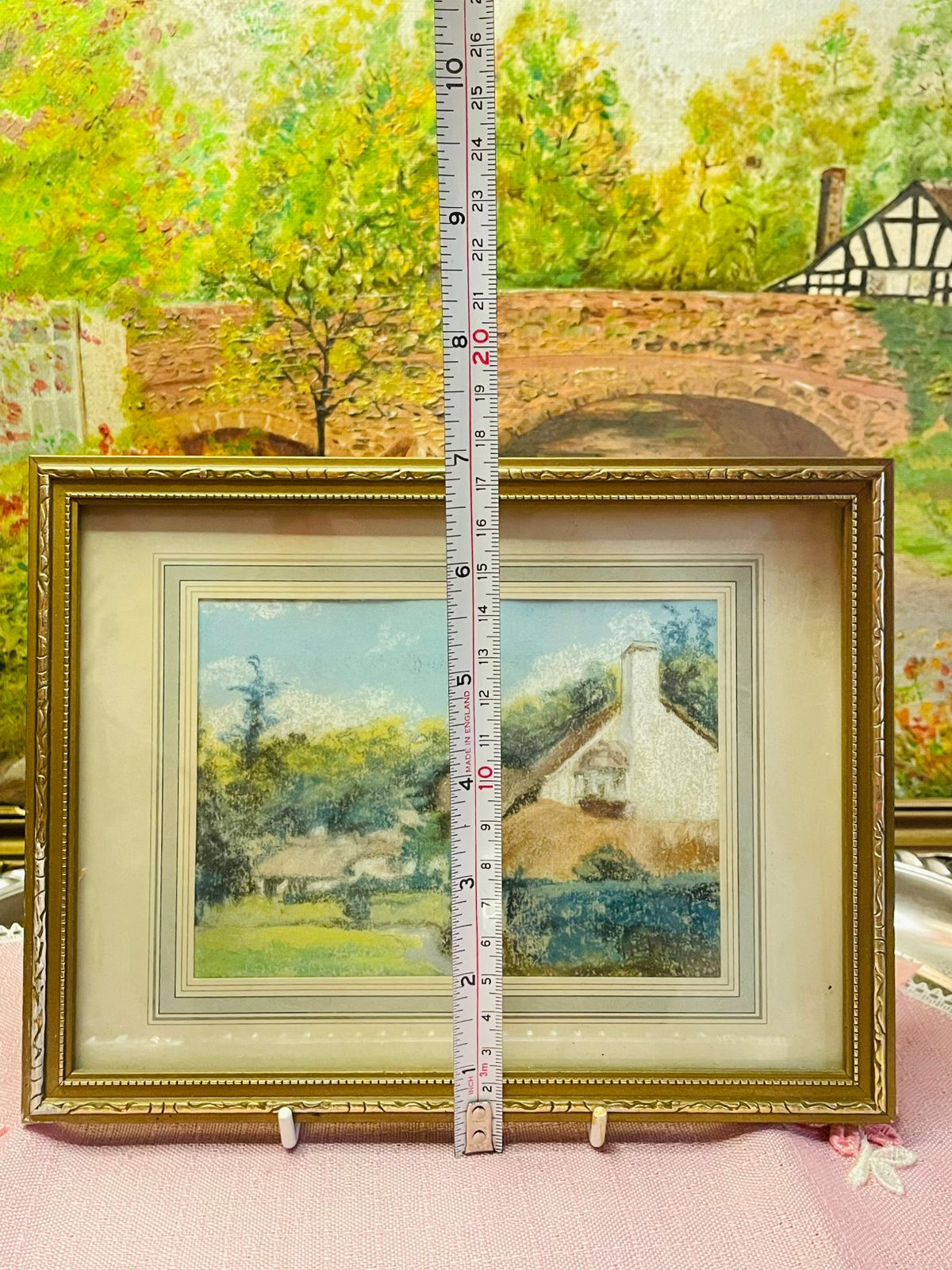 Vintage Framed Etching by BOYER – “FARM” Paris