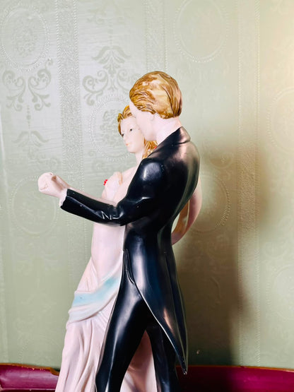Vintage Elegant Dancing Couple Figurine 14 Inch