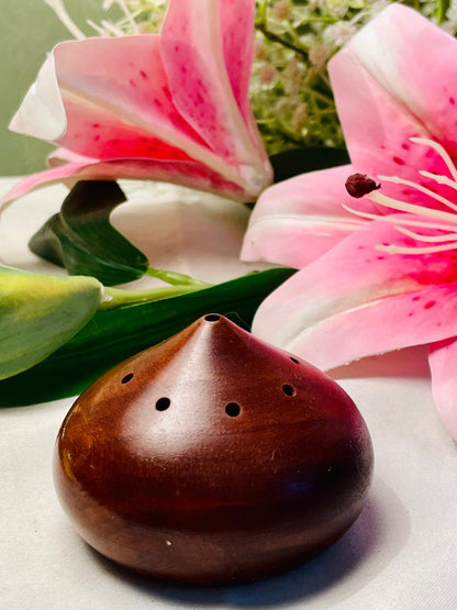 Vintage Wooden Incense Holder Potpourri Burner 5 cm