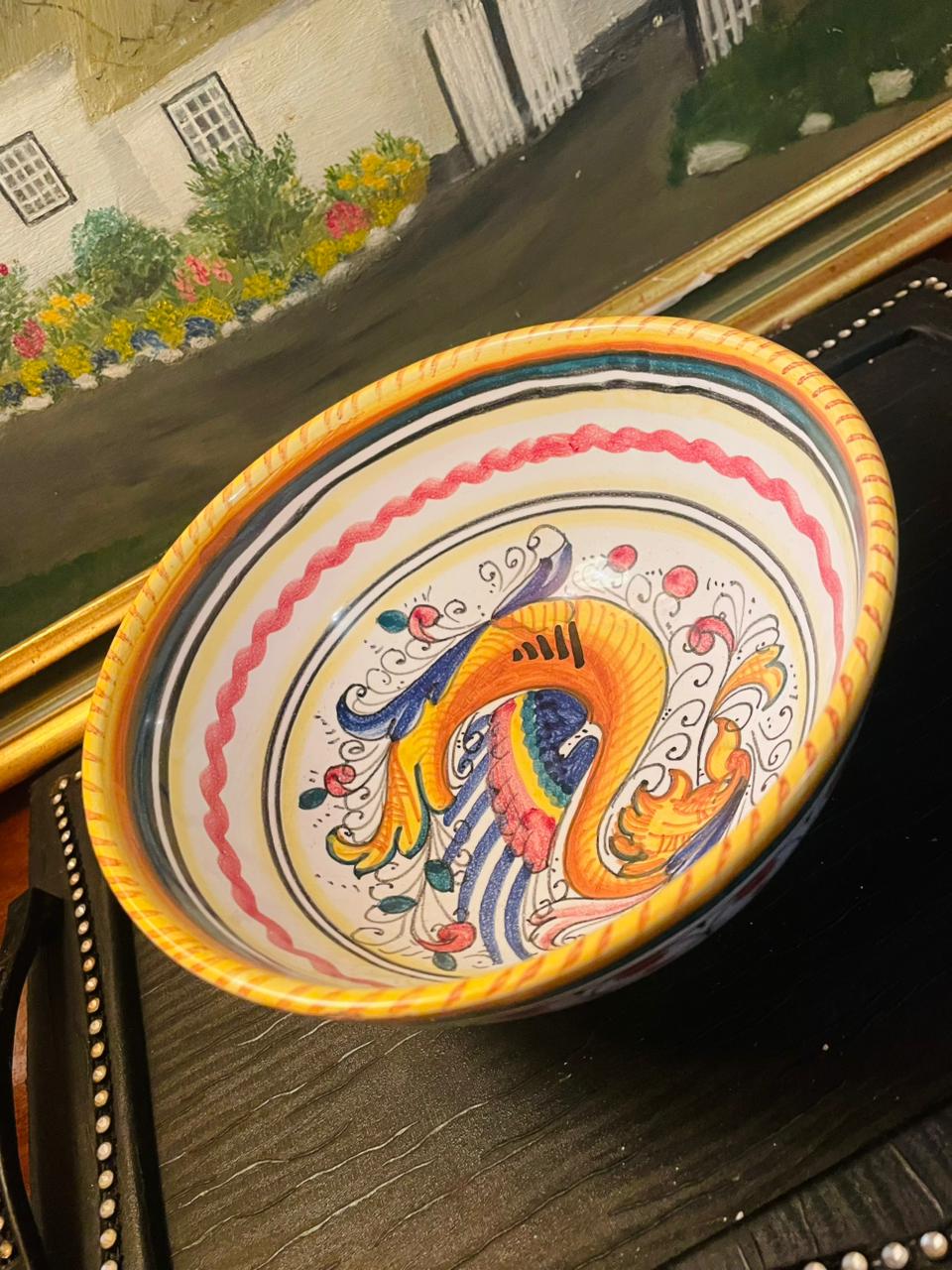 Vintage Hand painted Italian Hand Painted Jug & Bowl