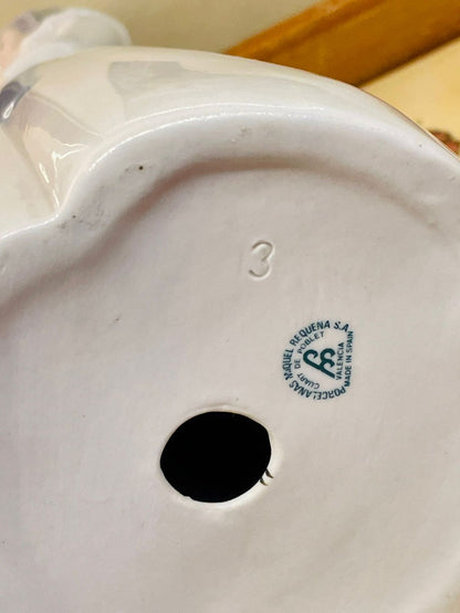 Vintage Spanish Porcelain Girl Figurine – Blue Sash | Miguel Requena