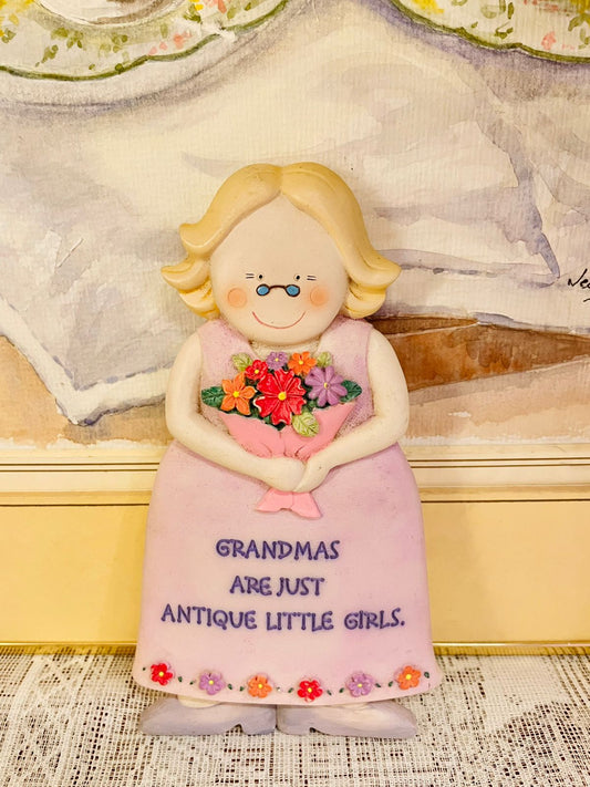 Vintage “Grandma” Figurine – Cottage Core Home Décor Accent