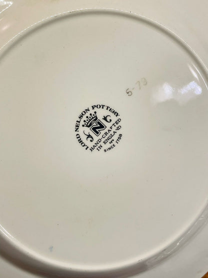 Lord Nelson Pottery English Village Plate – Antique Gold Gilt Decor
