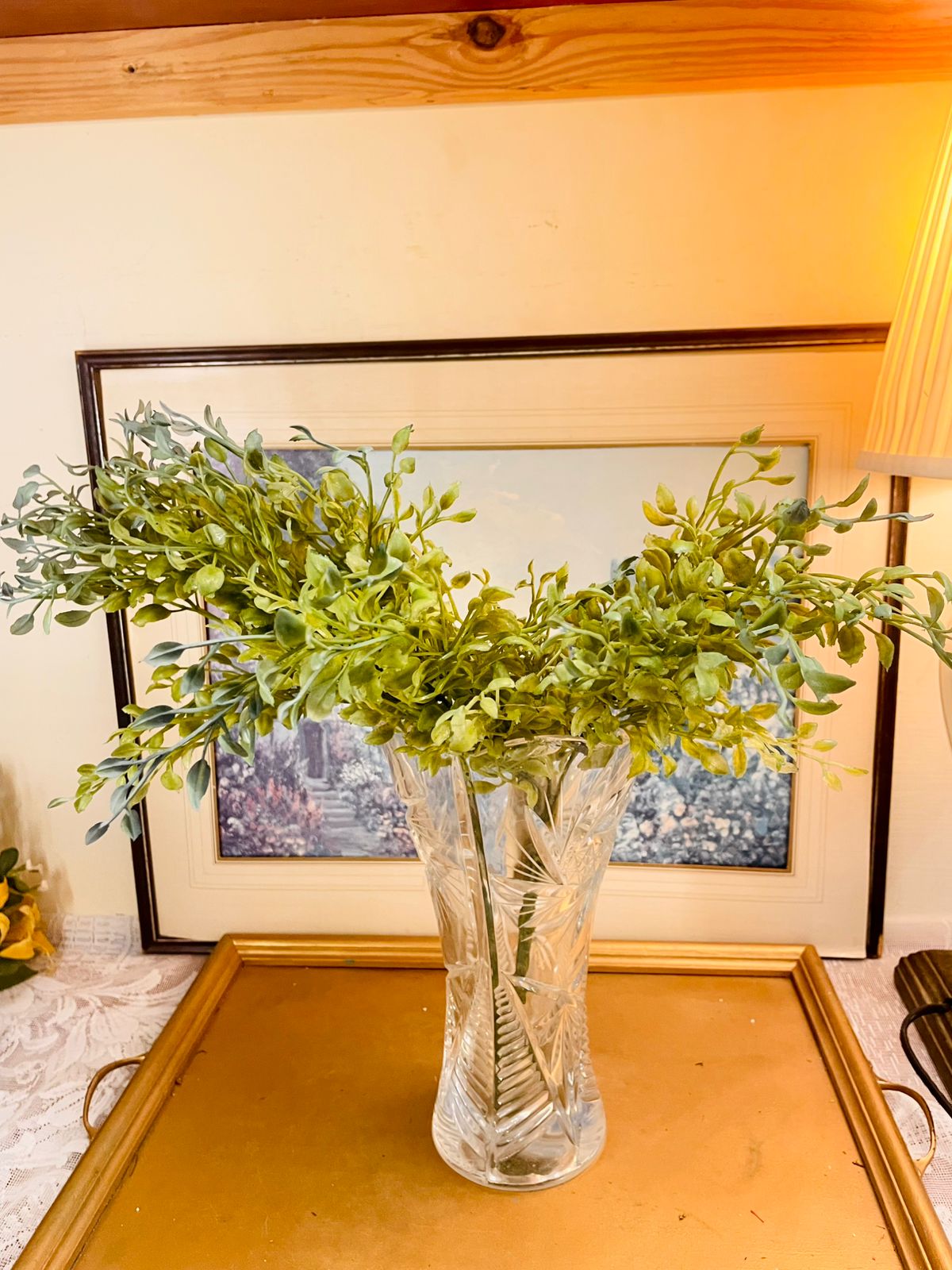 Green Artificial Foliage Fern Spray 20"