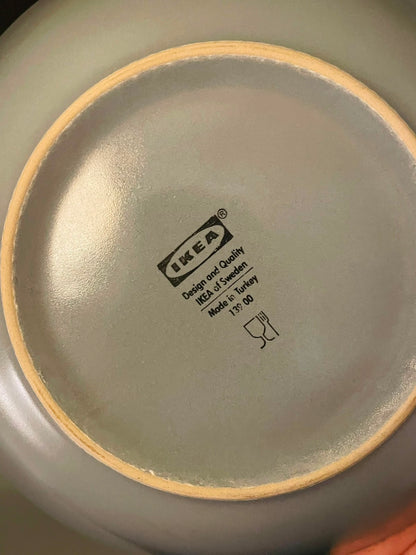 IKEA Stoneware Dinnerware Set 11 Pieces Grey Plates & Bowls