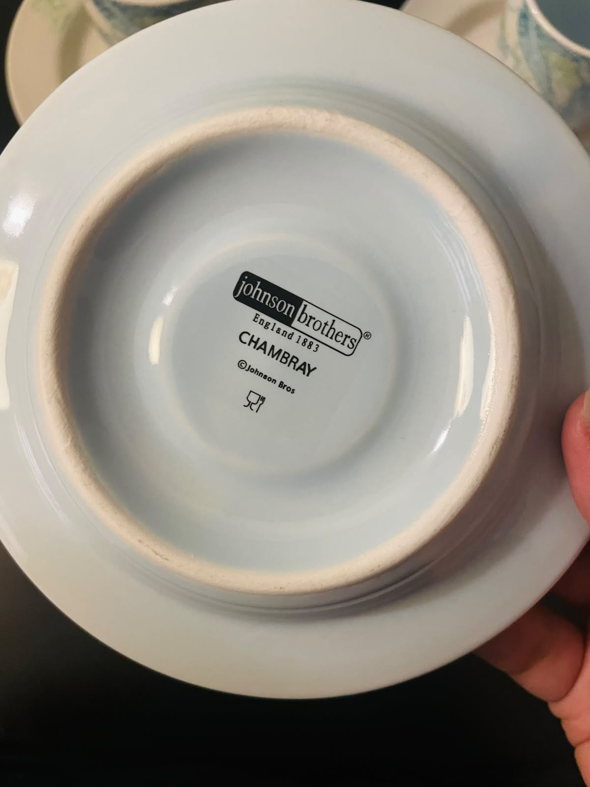 Johnson Brothers Chambray Coffee Cup & Saucer Set of 5