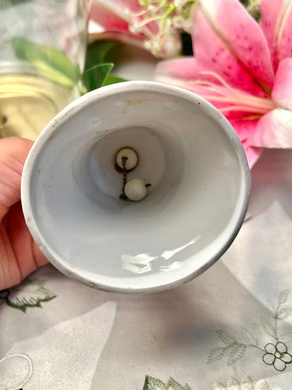 Floral Ceramic Hand Bell with Gold Trim 5"