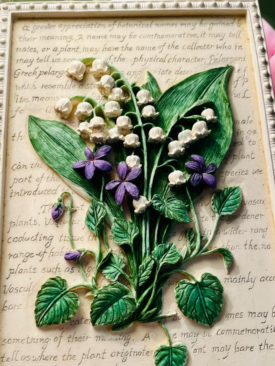 Marks & Spencer Hand Painted Floral Wall Plaque – 8.25 Inch