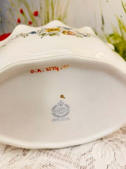 Rare find Minton Haddon Hall Bone China Floral Bowl