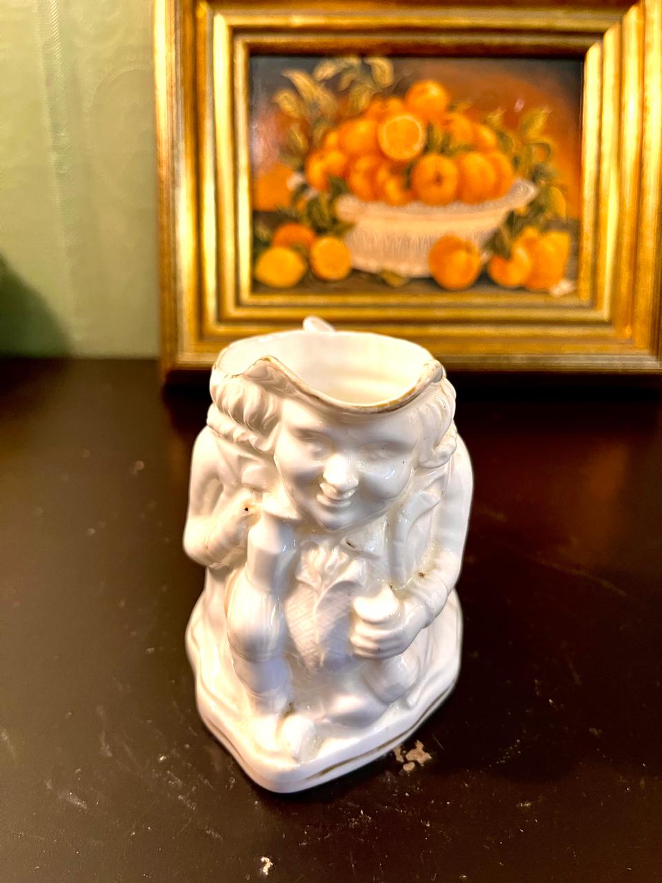 Vintage White Figural Porcelain Creamer Jug – 4 Inch