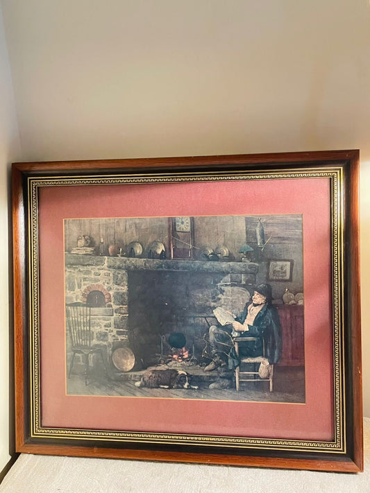 Vintage William Lippincott “Solid Comfort” Framed Painting  – Classic Collectible Wall Art
