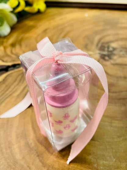 Pink Baby Bottle Candle Decorative Gift Box