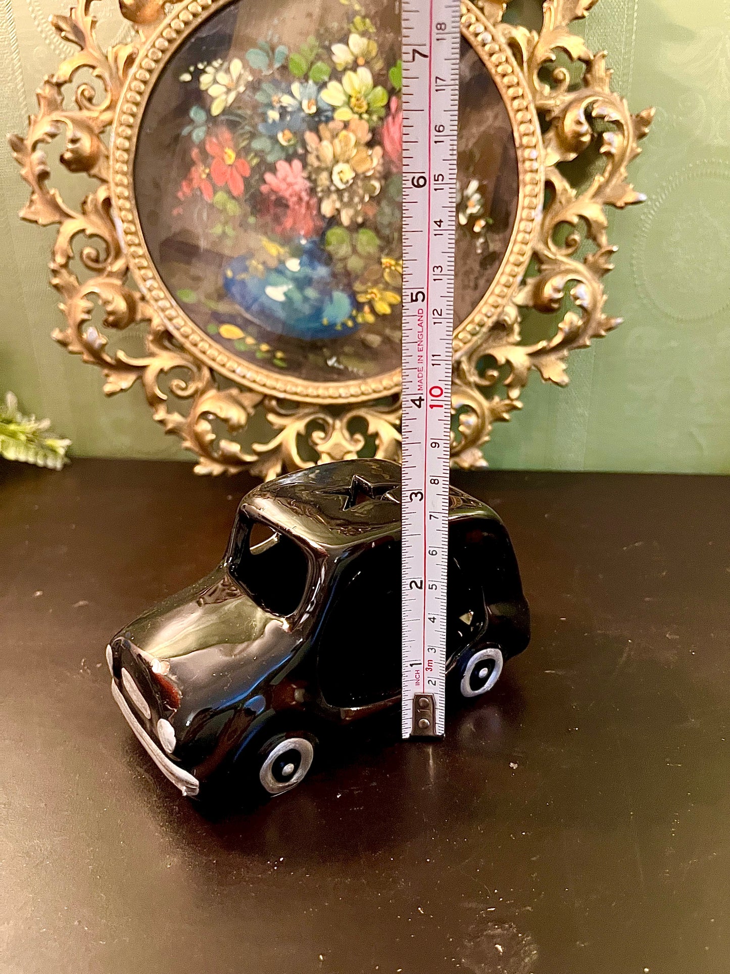 Black Ceramic Car Tealight Candle Holder