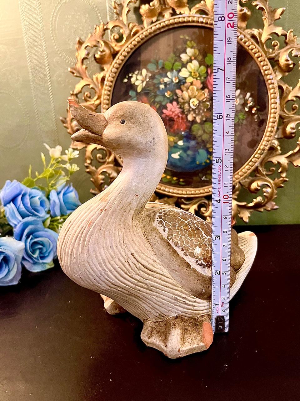 Large Rustic Swan Decorative Figurine