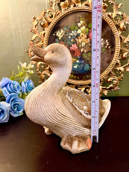 Large Rustic Swan Decorative Figurine