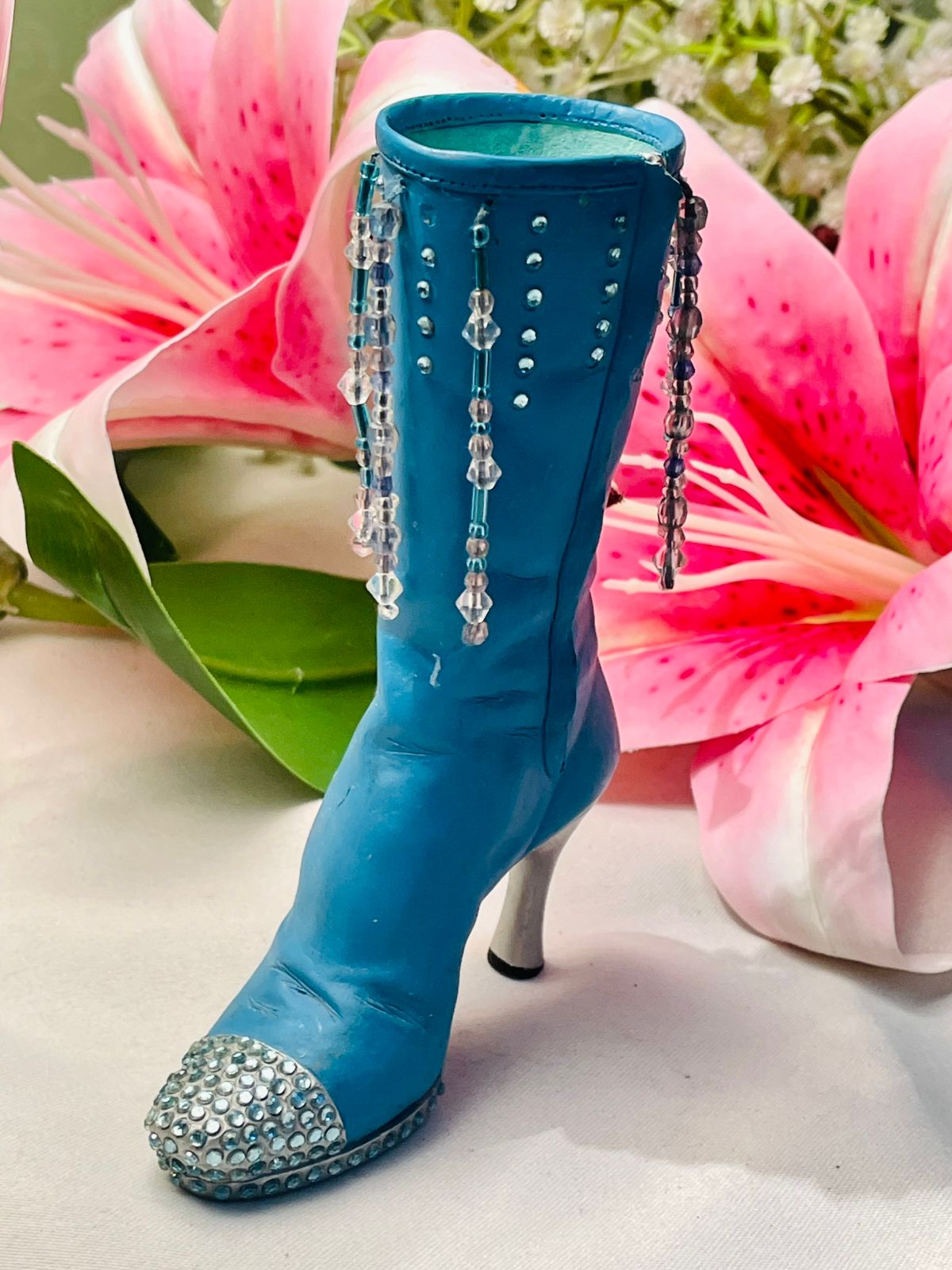 Just The Right Shoe Groovy Baby Blue Boot Miniature 5 in