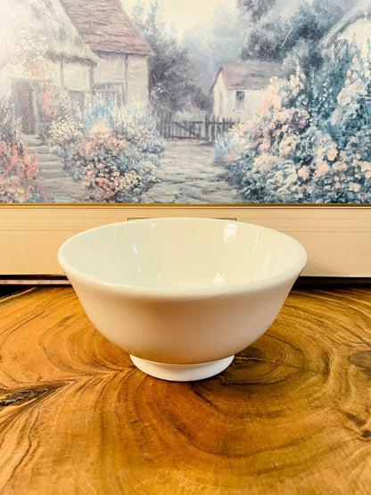 Set of 4 White Italian Ceramic Bowls | Vintage Tableware