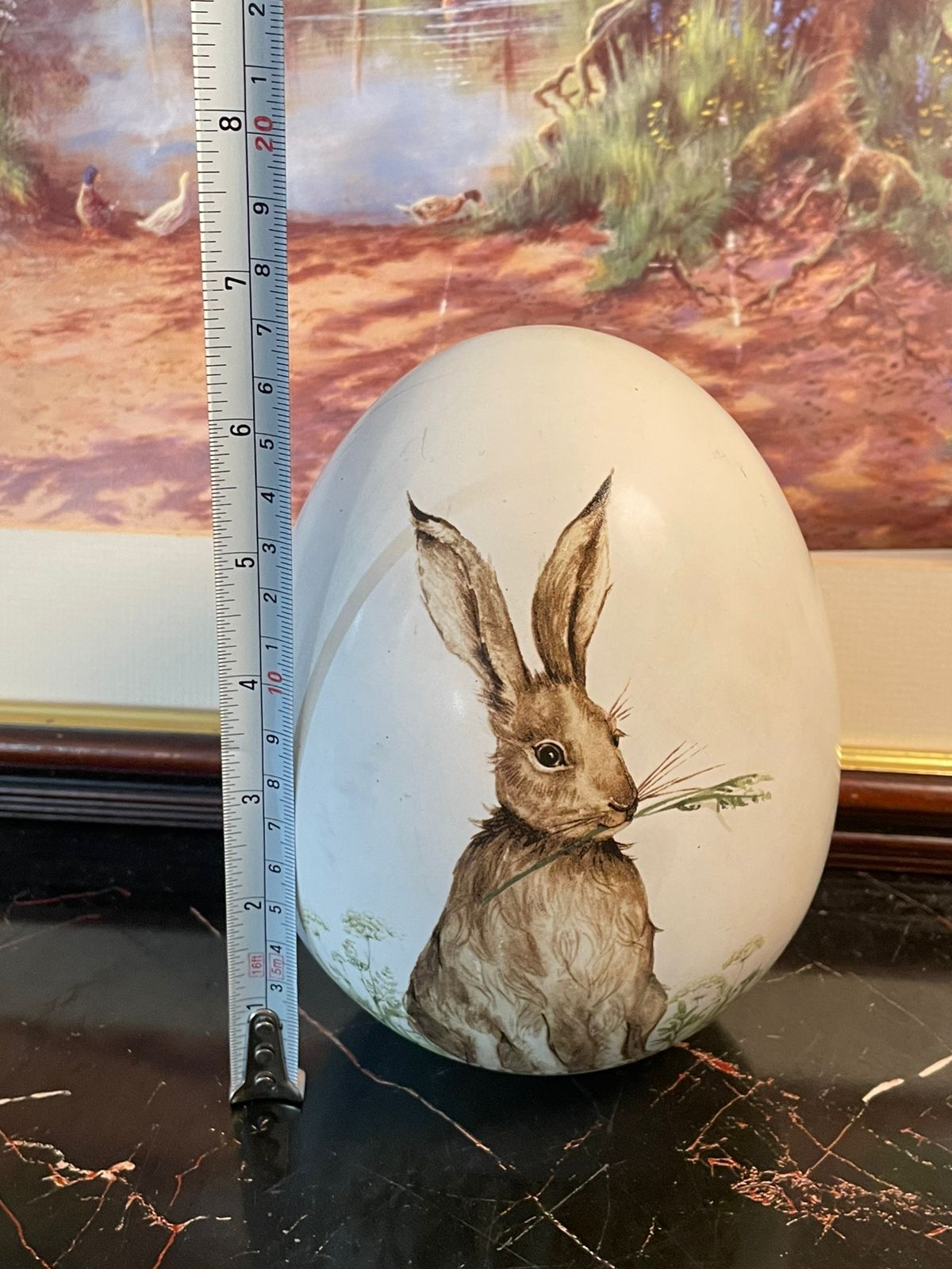 Vintage Ceramic Bunny Egg – Hand Painted Collector’s Piece