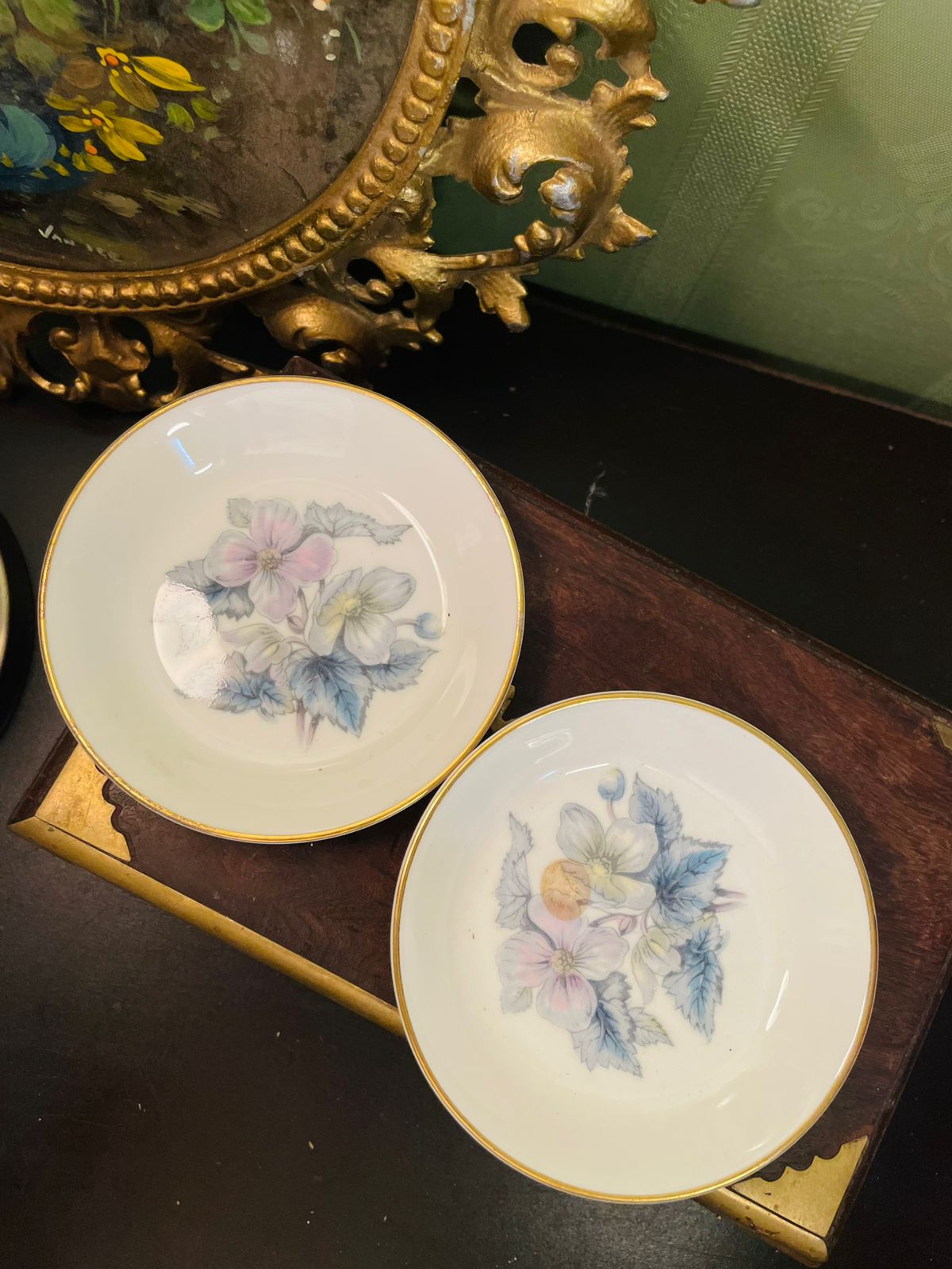Royal Worcester Bone China Floral Pin Dish Set 4 Inch