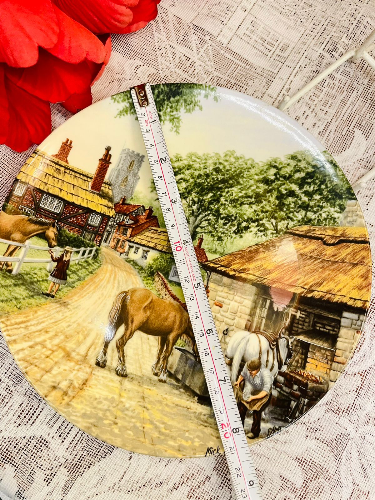 Royal Doulton The Smithy Village Collector Plate 8.2 in