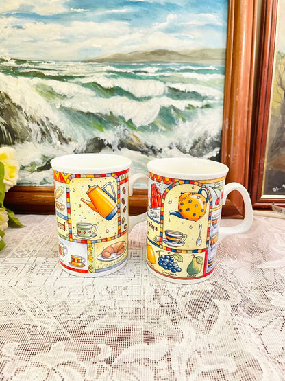 Duchess English Bone China Coffee Break Mugs Pair