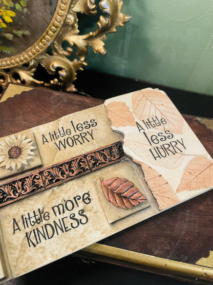 Inspirational Quote Wall Plaque Rustic Kindness Laughter Decor