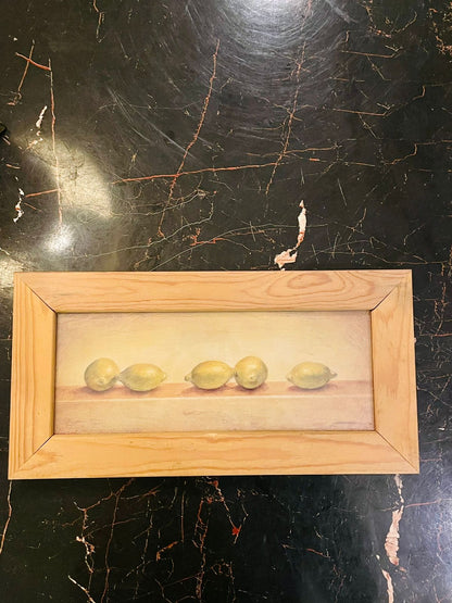 Set of 4 Framed Fruit Kitchen Wall Art Frames 12 inches