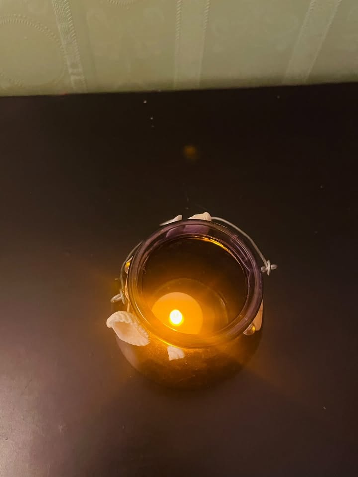 Set of 2 Smoky Glass Tealight Lantern Candle Holders