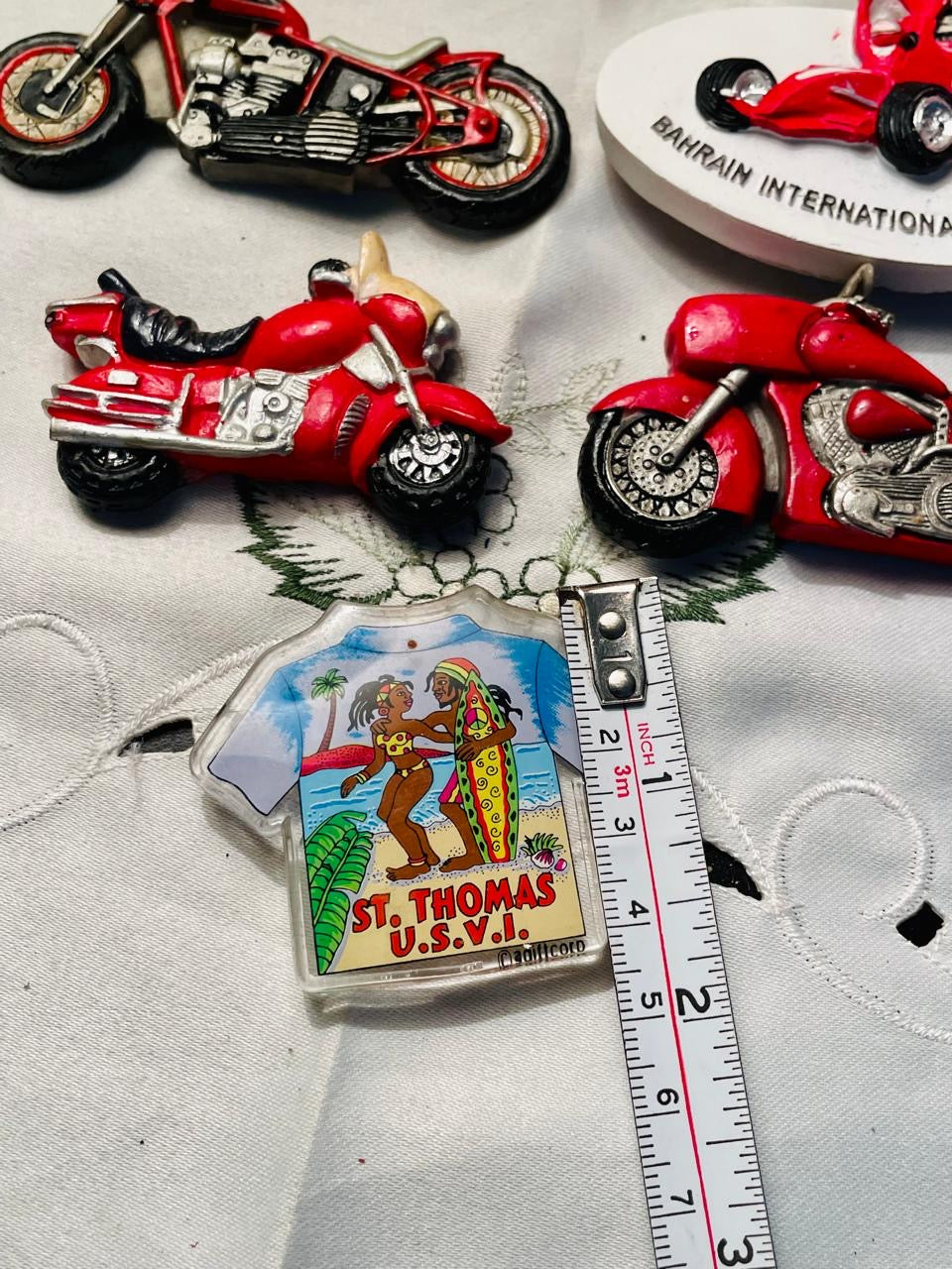 Fridge Magnet 5-Piece Motorcycle & Travel Souvenir Decor Set