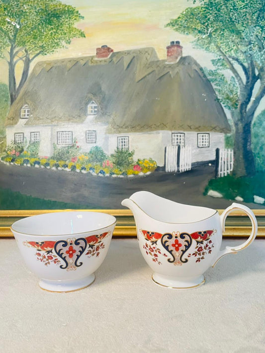 Cololough Bone China Creamer & Sugar Bowl Set – Elegant Tableware | Vintage England