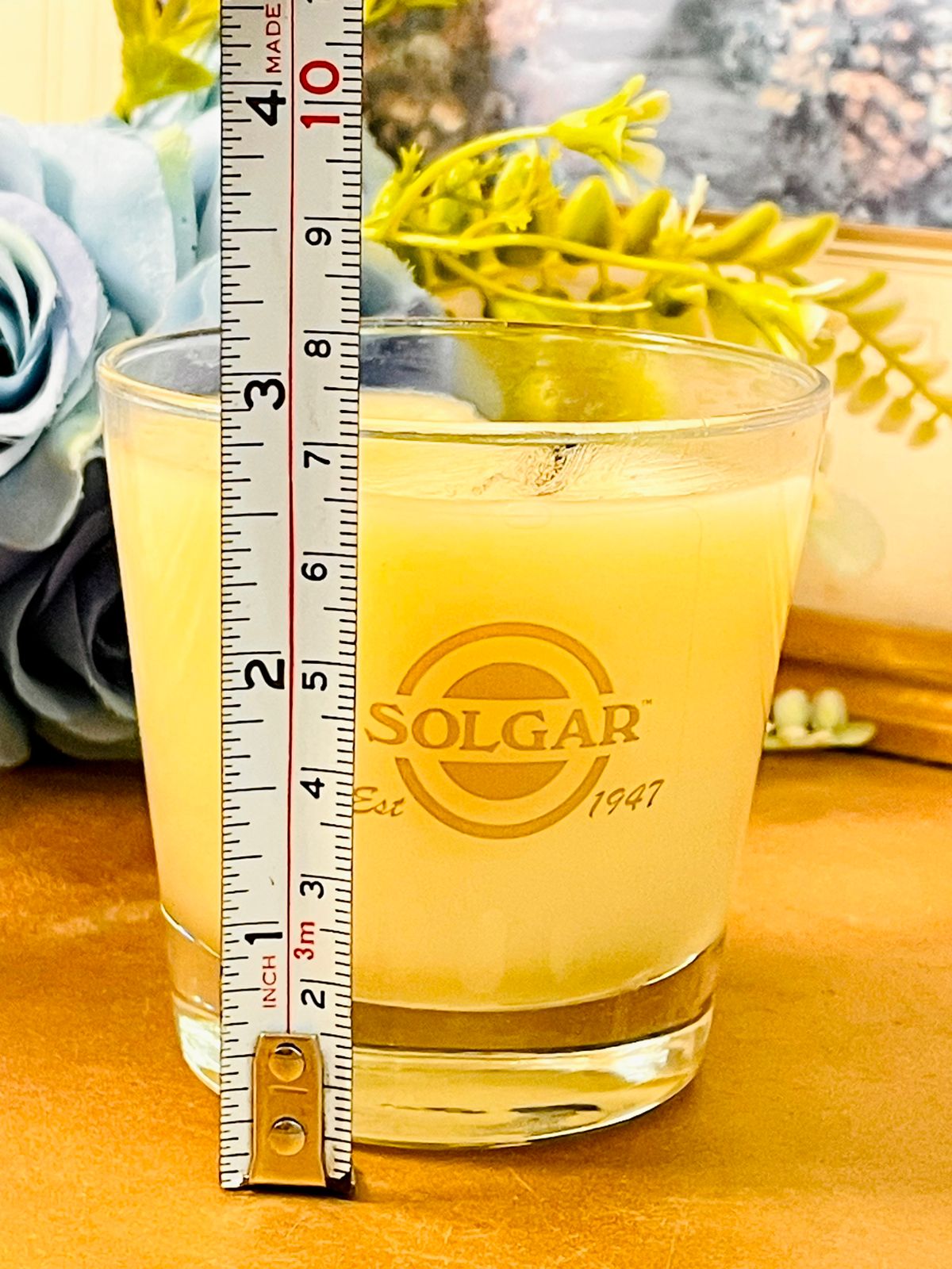 Solgar Glass Jar Candle White Home Decor Accent