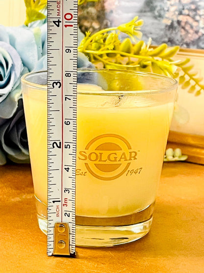 Solgar Glass Jar Candle White Home Decor Accent
