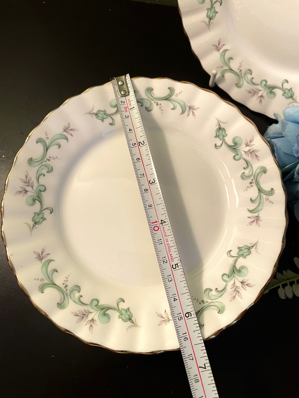 Salisbury Green Floral Bone China Tea Plates Set of 6