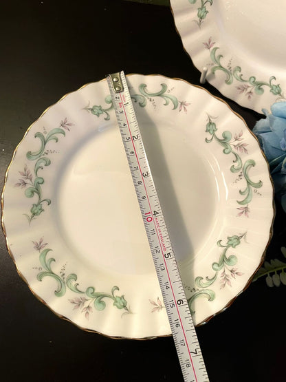Salisbury Green Floral Bone China Tea Plates Set of 6