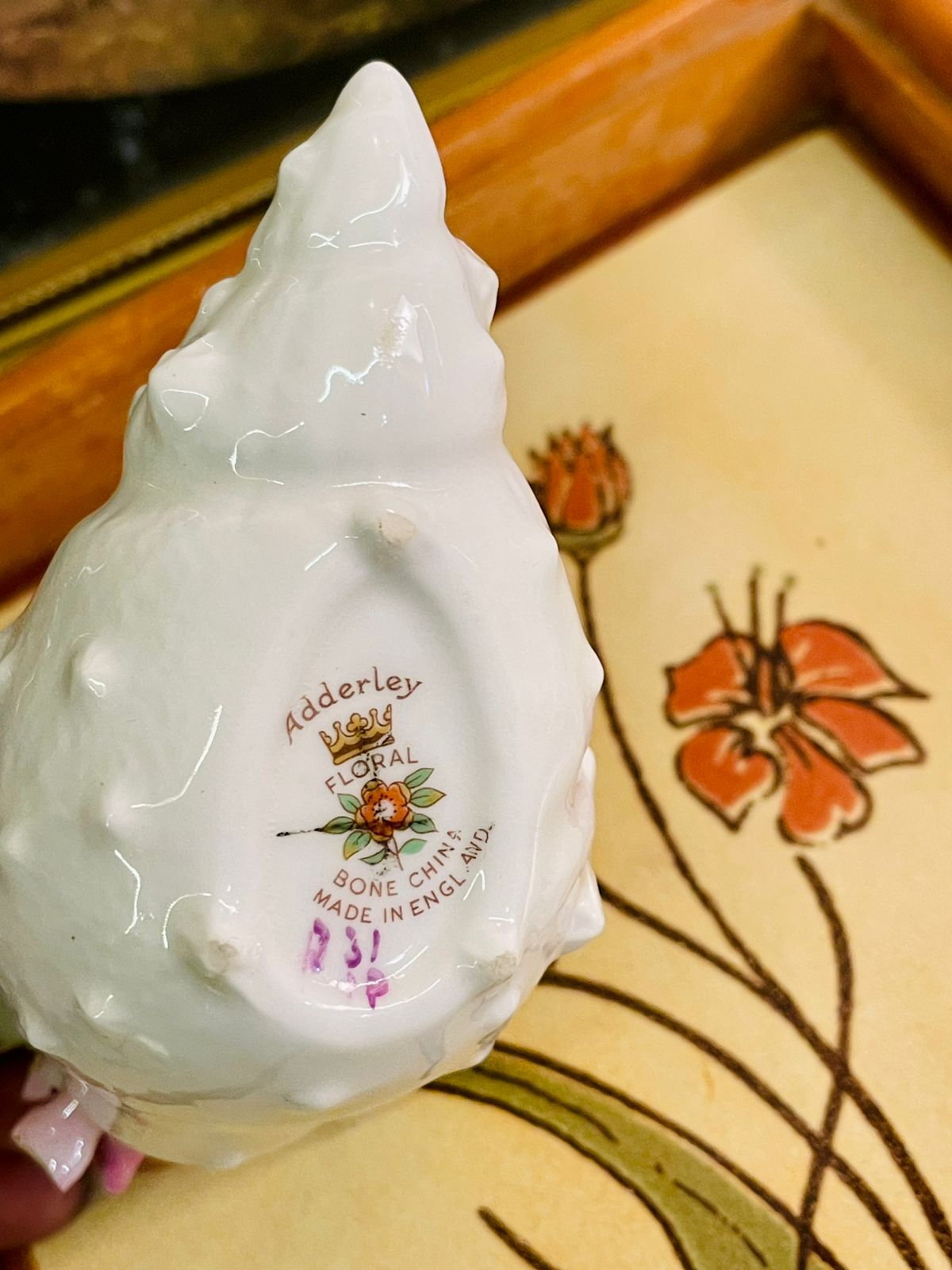 Adderley Bone China Shell Floral Posy – Made in England