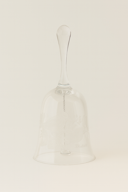 Vintage Crystal Dinner Bell – Bird Embossed Bell Made in France