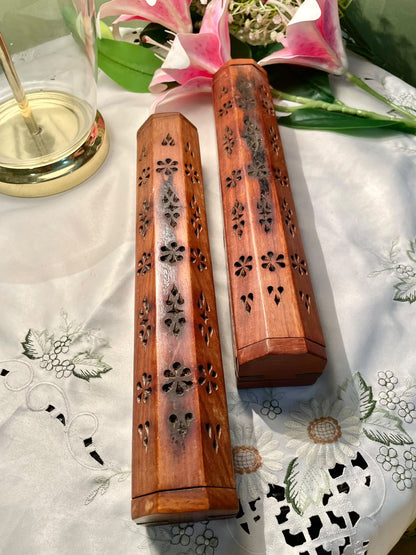 Vintage Wooden Incense Holder Boxes (each) Approx. 30 cm